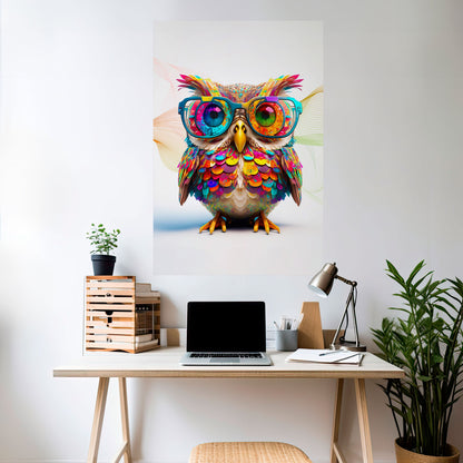 HOOT HOOT Peel and Stick Vertical Poster