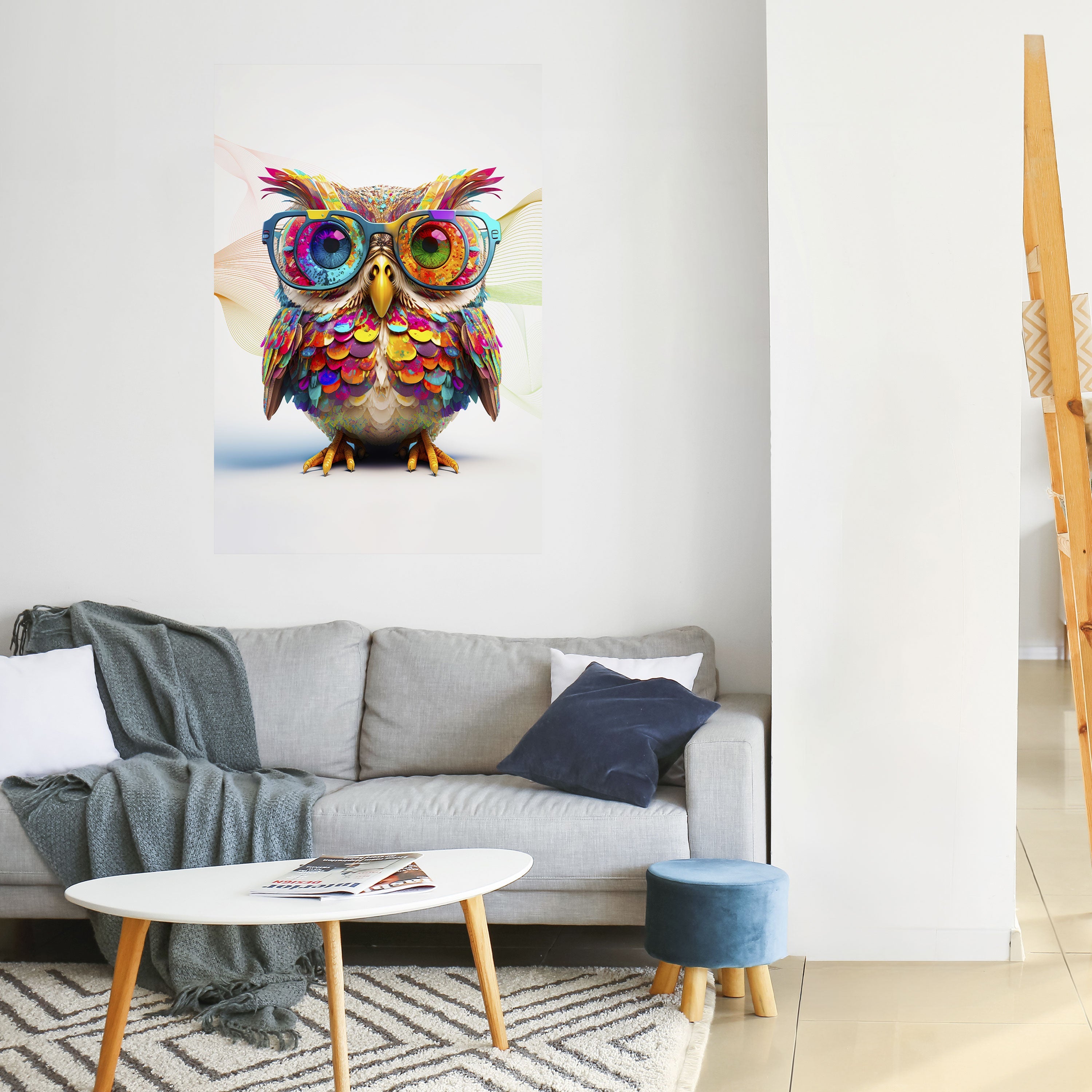 HOOT HOOT vertikal affisch med självhäftande motiv