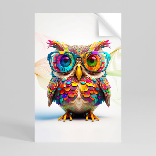 HOOT HOOT vertikal affisch med självhäftande motiv