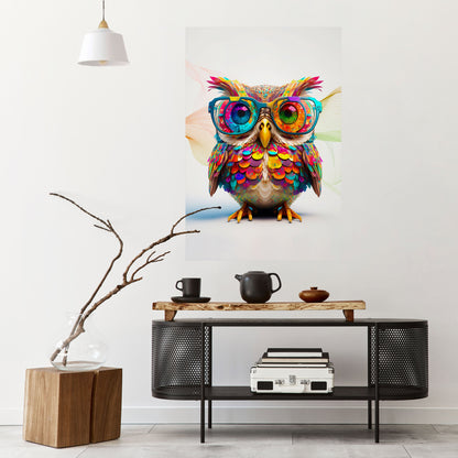 HOOT HOOT Peel and Stick Vertical Poster