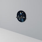 STELLAR SWING Oval konsthylla i svart finish