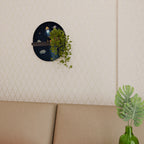 STELLAR SWING Oval konsthylla i svart finish