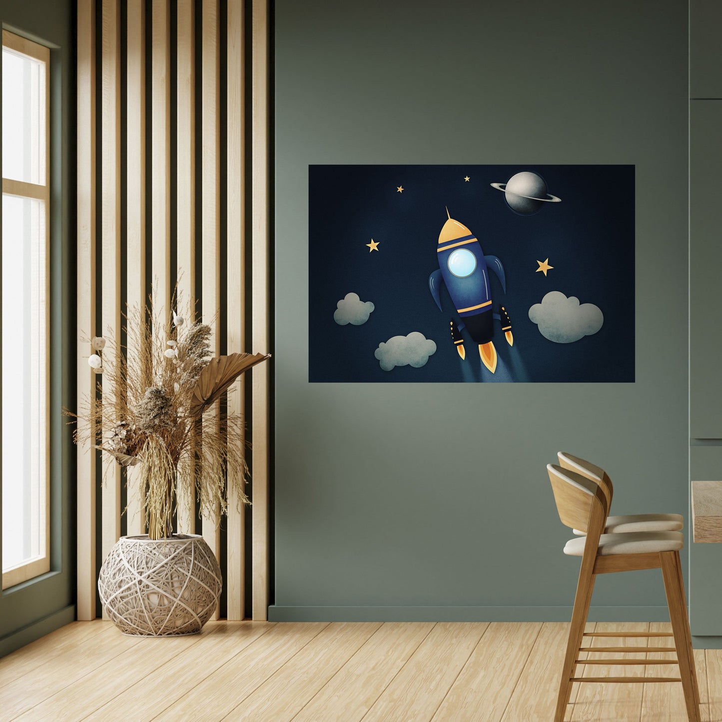 STELLAR SWING horisontell affisch med självhäftande text