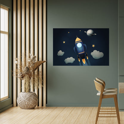 STELLAR SWING horisontell affisch med självhäftande text