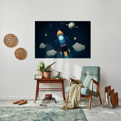 STELLAR SWING horisontell affisch med självhäftande text