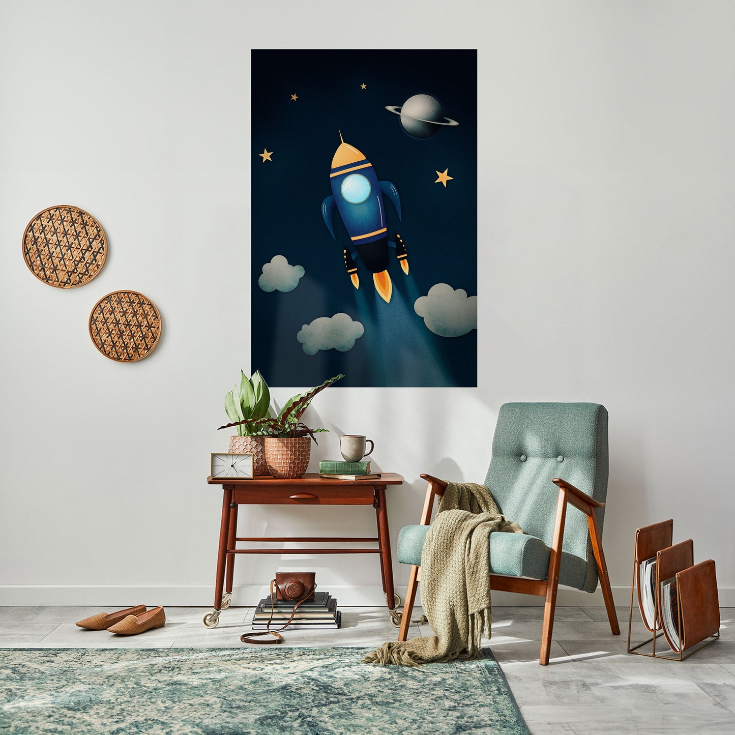 STELLAR SWING vertikal affisch med självhäftande mönster
