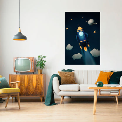 STELLAR SWING vertikal affisch med självhäftande mönster