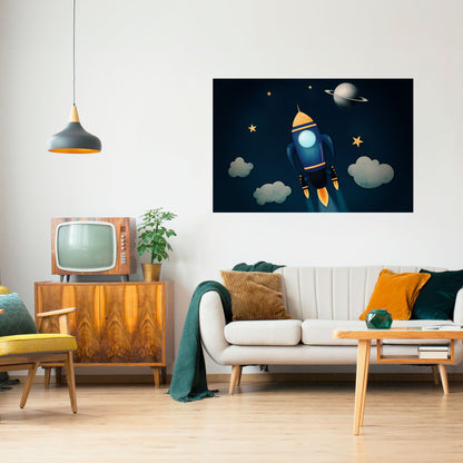 STELLAR SWING horisontell affisch med självhäftande text