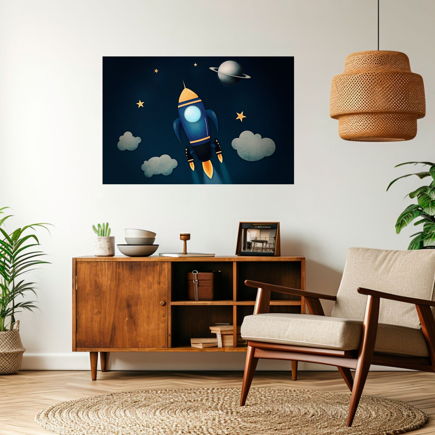 STELLAR SWING horisontell affisch med självhäftande text