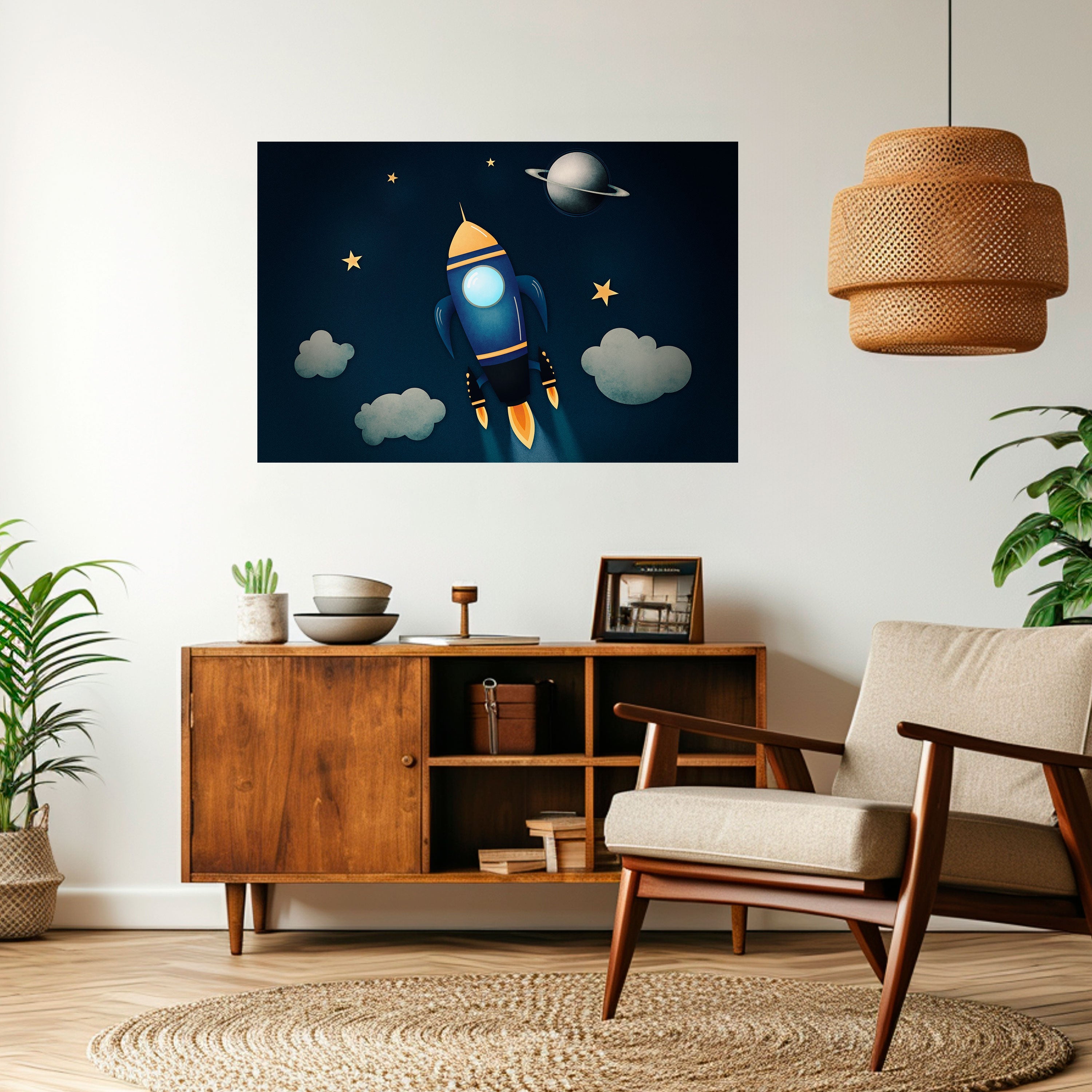 STELLAR SWING horisontell affisch med självhäftande text