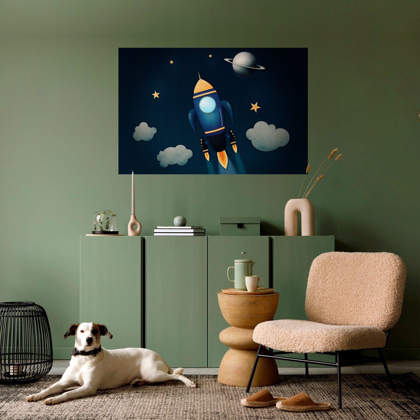 STELLAR SWING horisontell affisch med självhäftande text