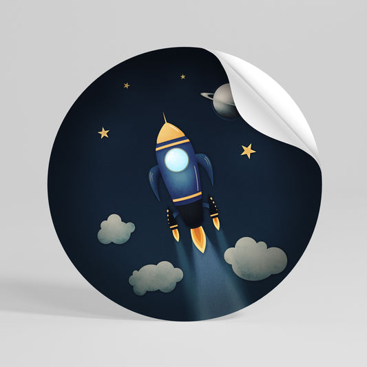 STELLAR SWING Peel and Stick Round Sticker