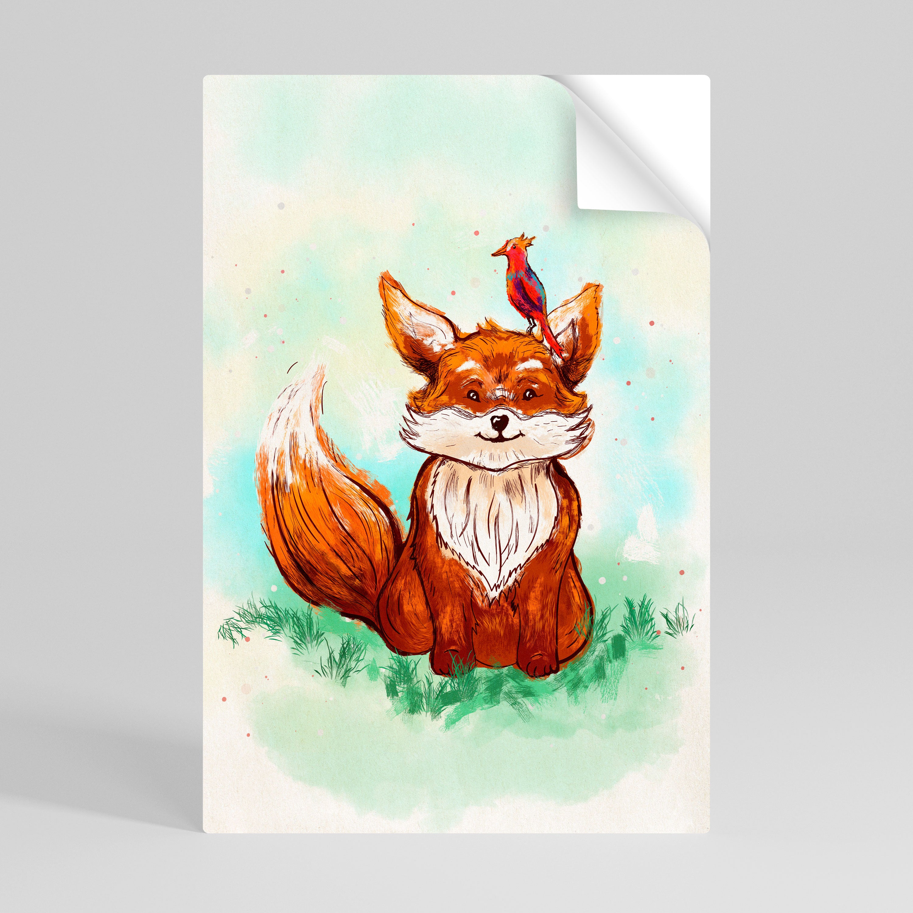 FOX FRIENDS Självhäftande Vertikal Poster
