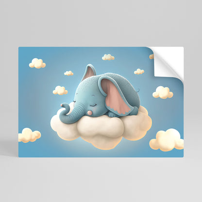 ELEFANTDRÖMMAR horisontell poster med självhäftande motiv