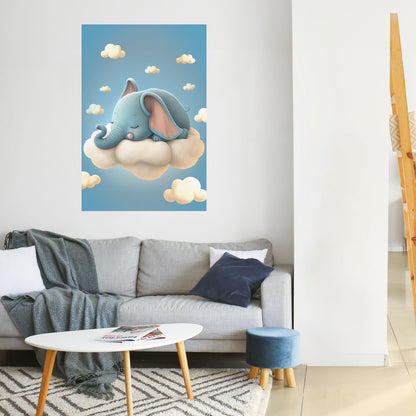 ELEFANTDRÖMMAR Vertikal poster med självhäftande motiv