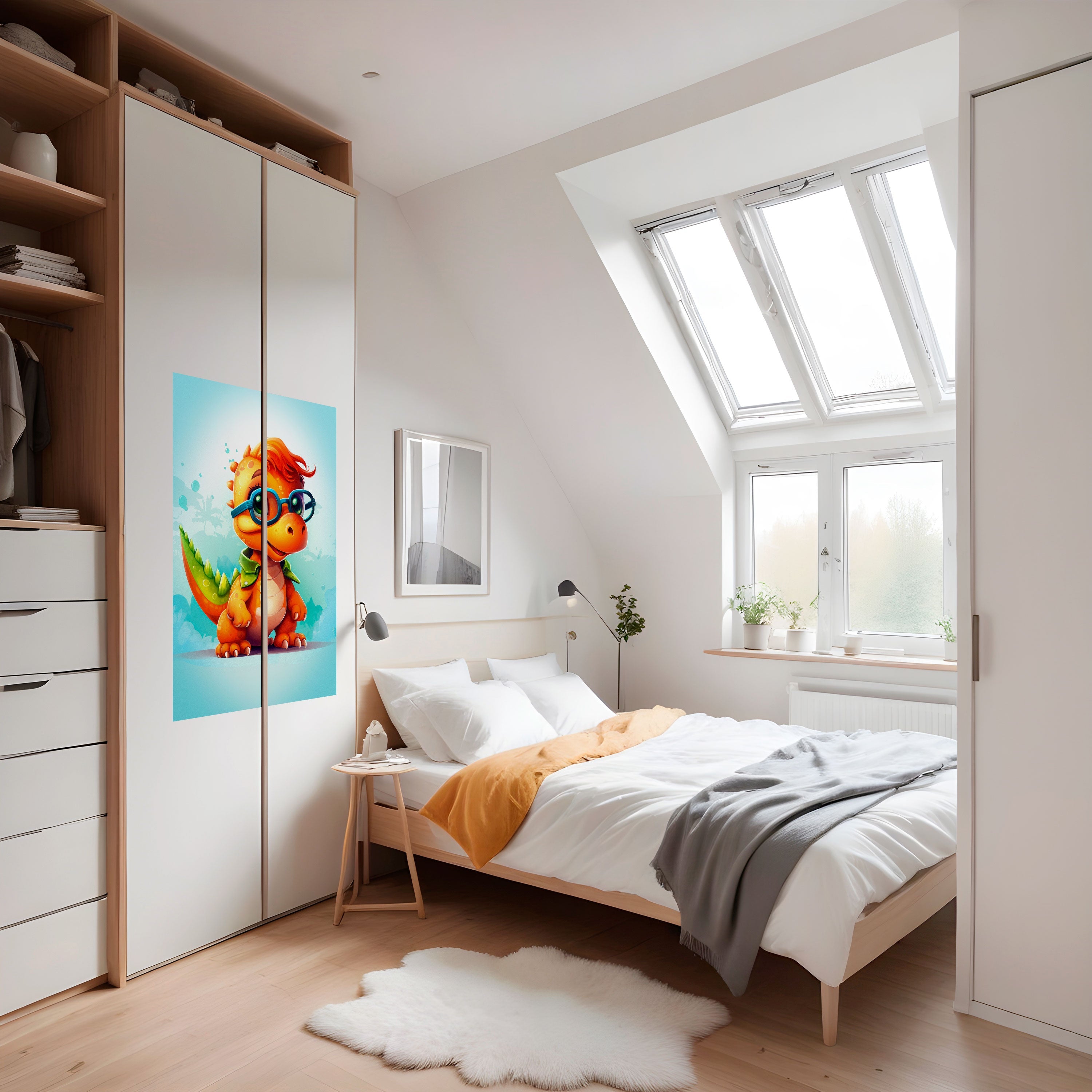 KIDDOSAURUS REX vertikal poster med självhäftande motiv