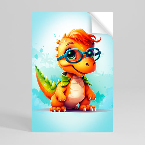 KIDDOSAURUS REX Självhäftande Vertikal Poster