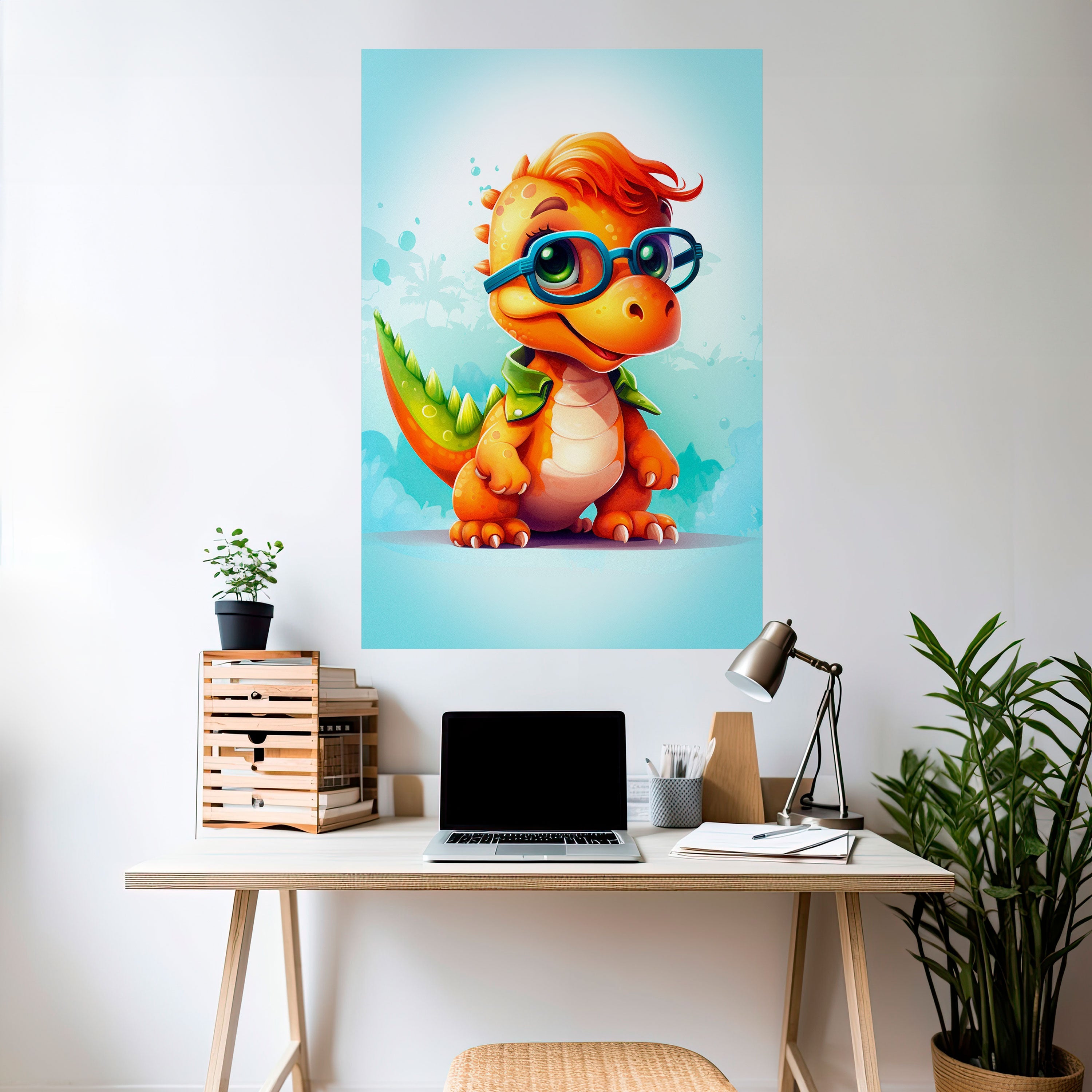 KIDDOSAURUS REX vertikal poster med självhäftande motiv