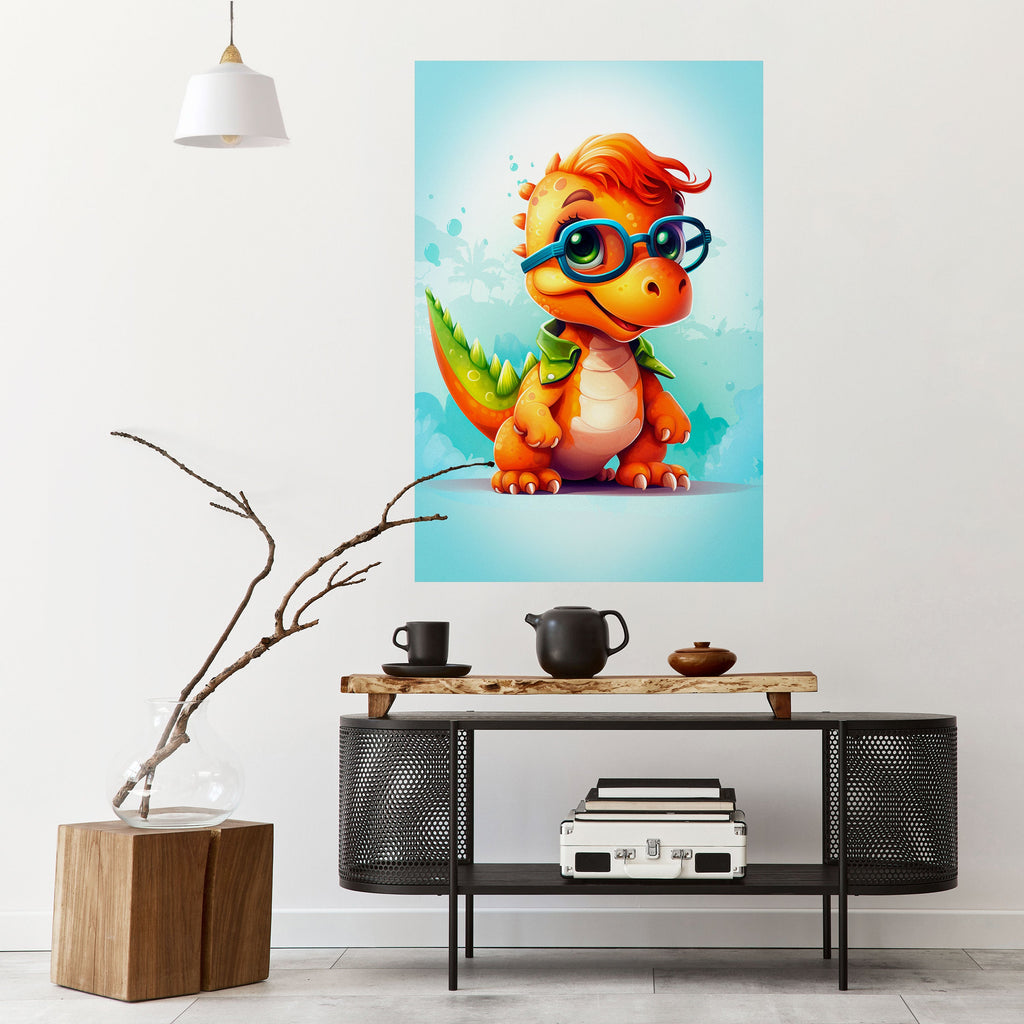 KIDDOSAURUS REX vertikal poster med självhäftande motiv
