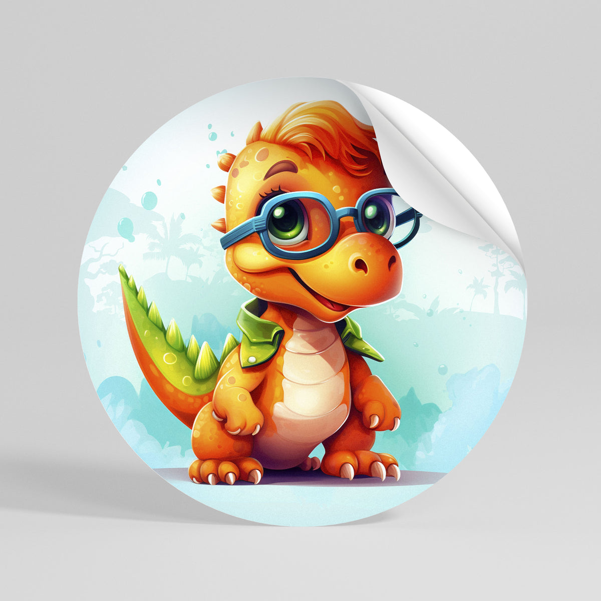 KIDDOSAURUS REX Rund väggdekal