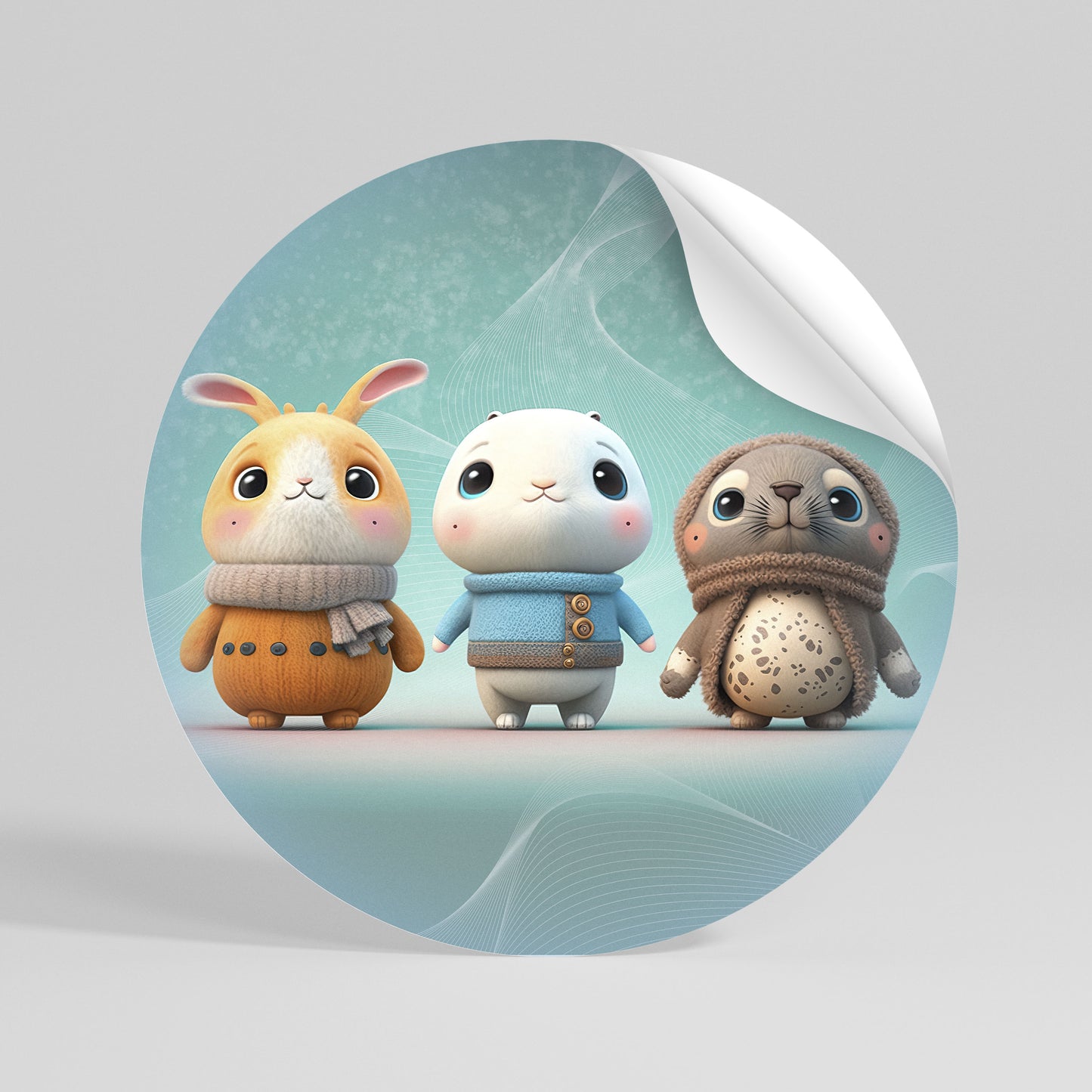 SWEETIES SQUAD Peel and Stick Round Sticker