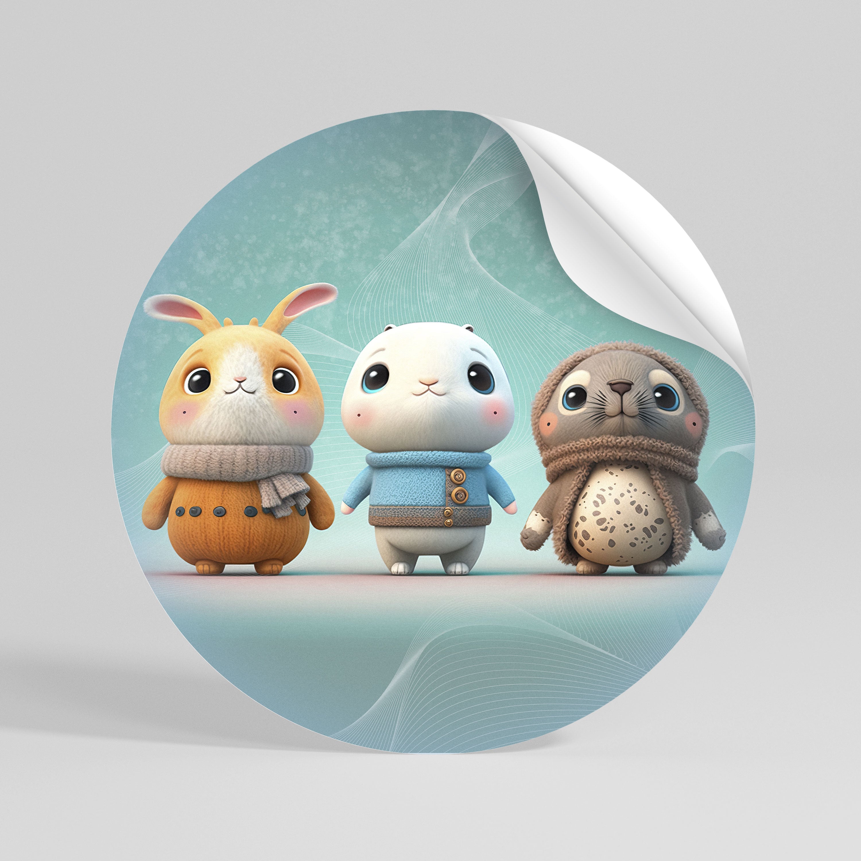 SWEETIES SQUAD Rund väggdekal