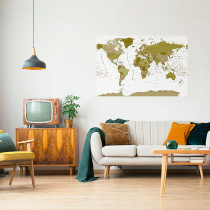 OLIVE EARTH ENCHANTMENT Horisontell poster med självhäftande text