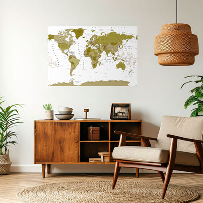 OLIVE EARTH ENCHANTMENT Horisontell poster med självhäftande text