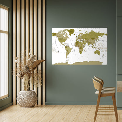 OLIVE EARTH ENCHANTMENT Horisontell poster med självhäftande text