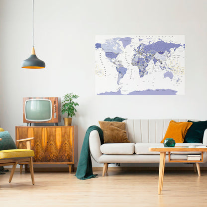 VIOLET WORLDVIEW Peel and Stick Horizontal Poster