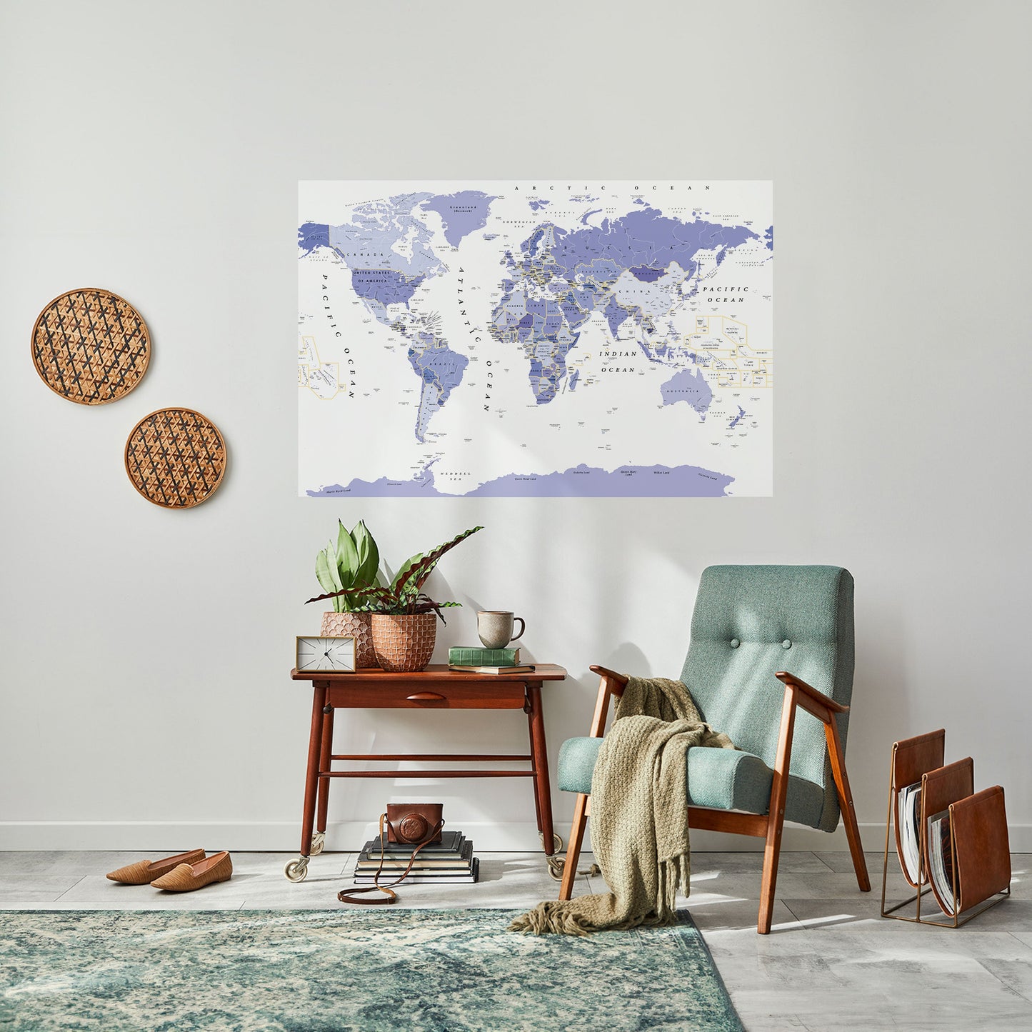 VIOLET WORLDVIEW Peel and Stick Horizontal Poster