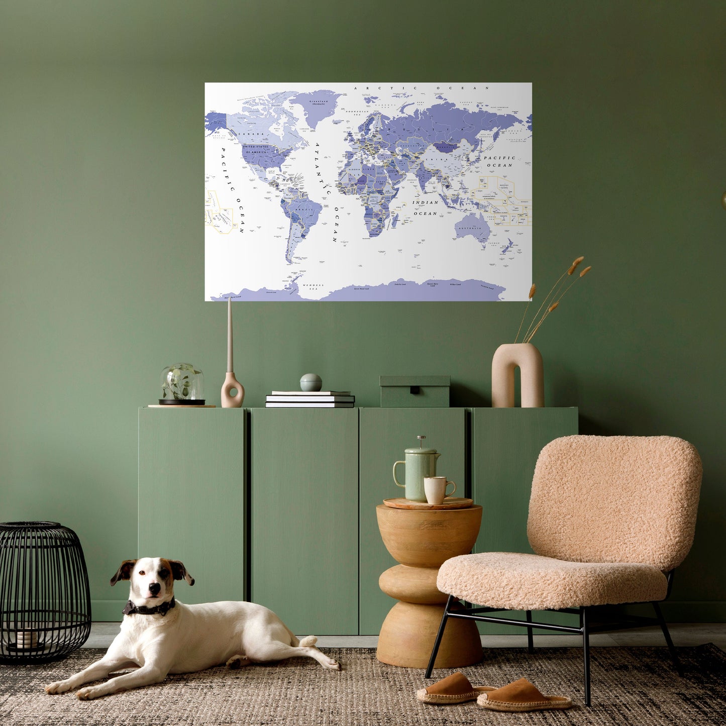 VIOLET WORLDVIEW Peel and Stick Horizontal Poster