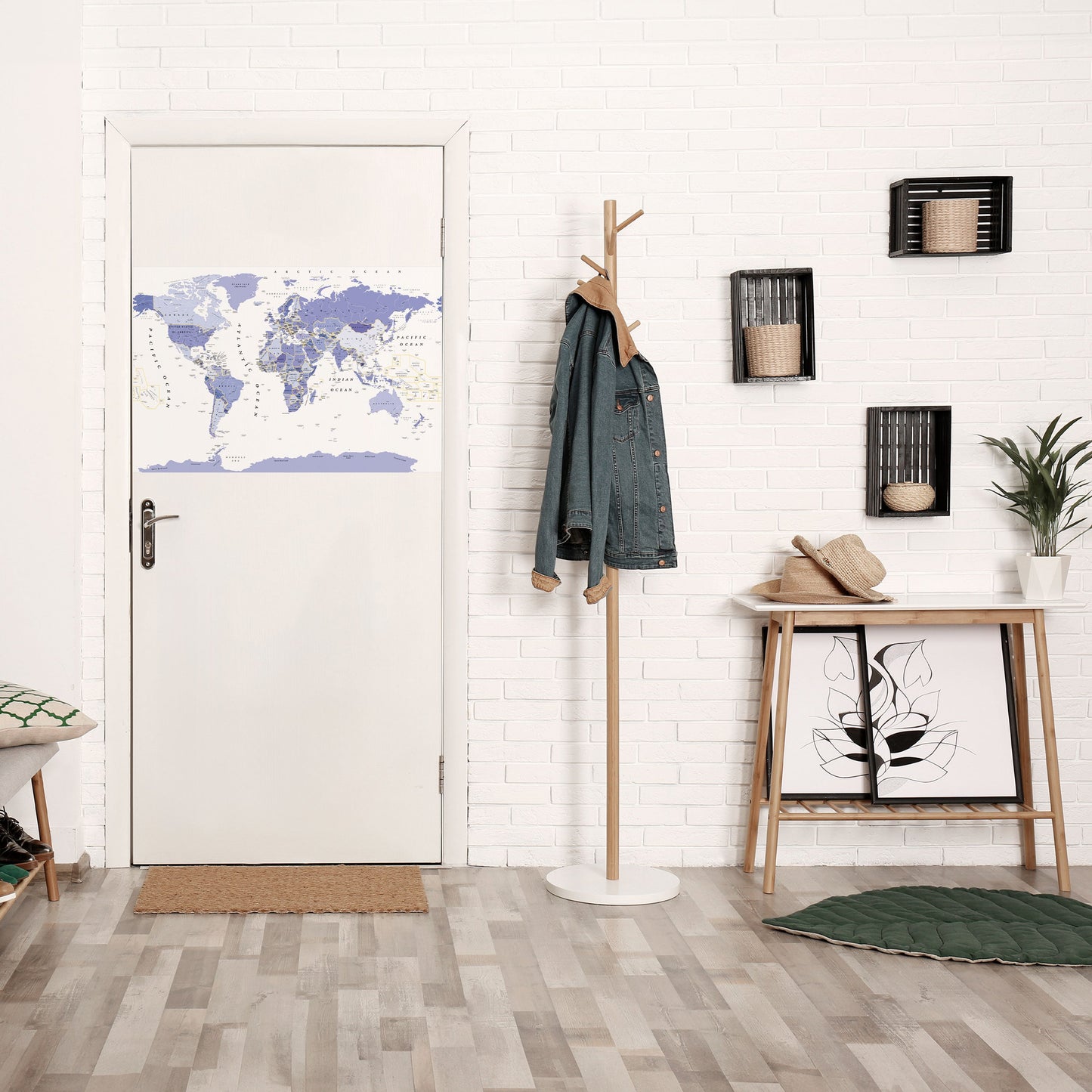 VIOLET WORLDVIEW Peel and Stick Horizontal Poster