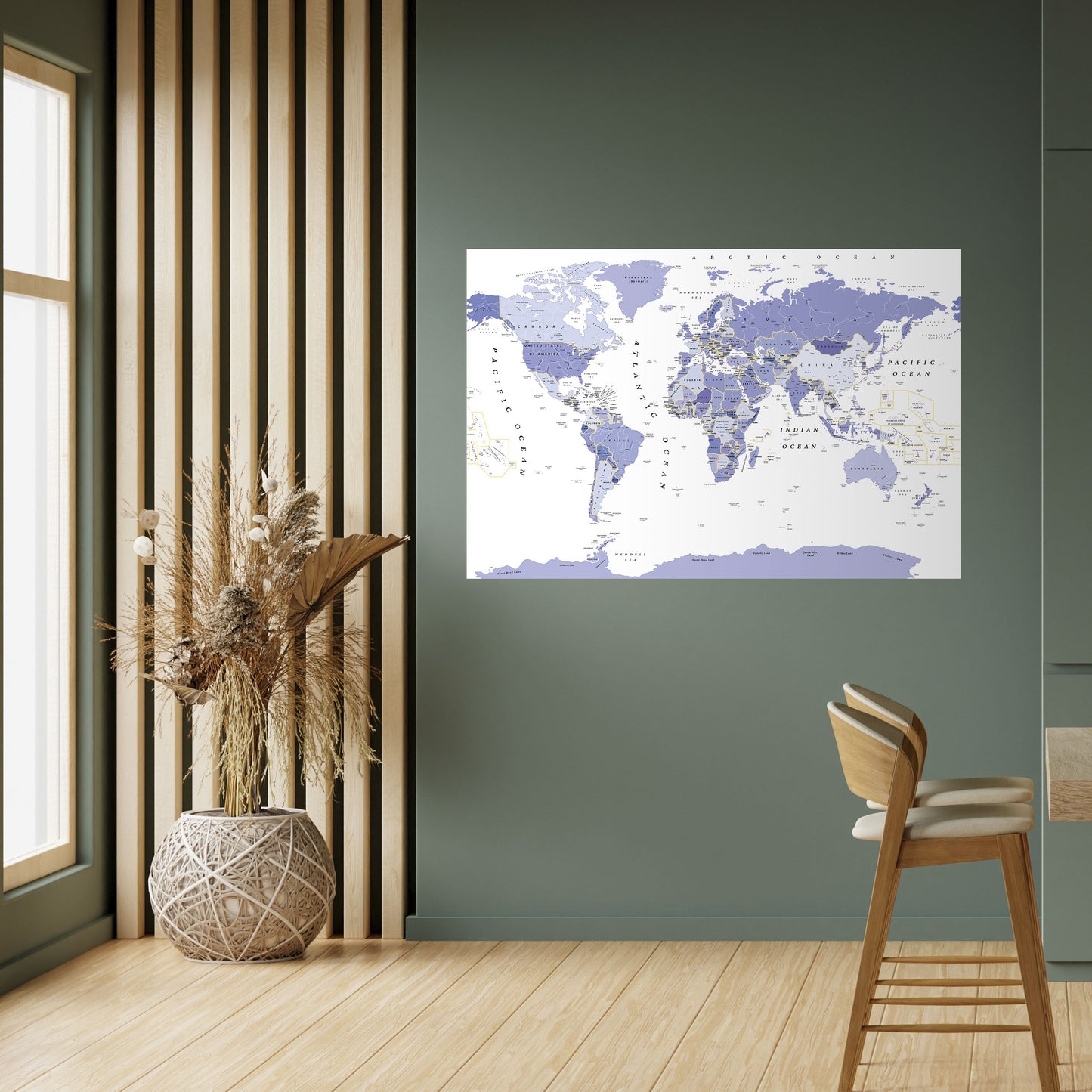 VIOLET WORLDVIEW Peel and Stick Horizontal Poster