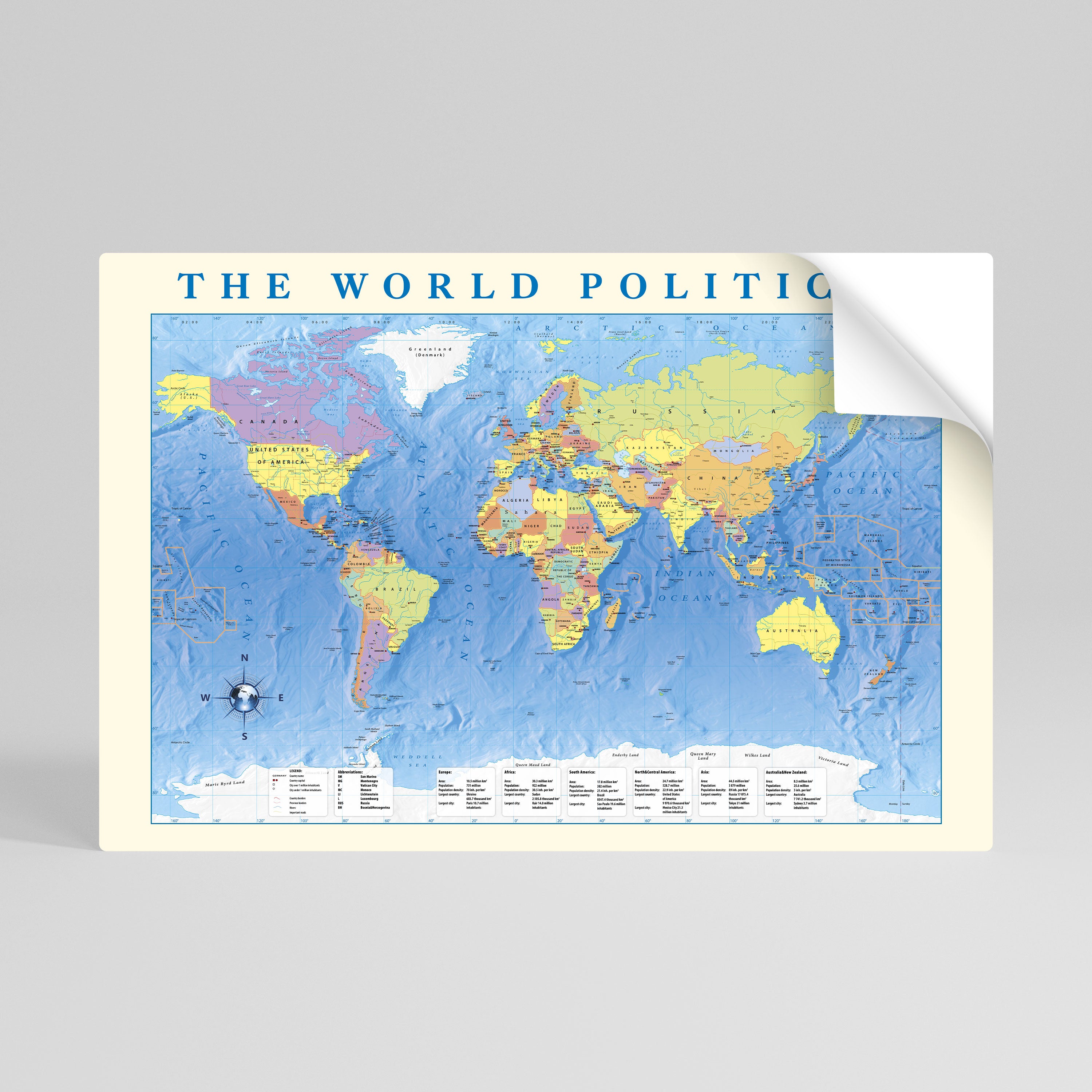 GLOBAL POLITICAL TAPESTRY [EN] Självhäftande Horisontell Poster