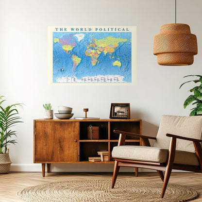 GLOBAL POLITISK TAPESTRY [EN] Dra av och klistra horisontell poster