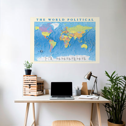 GLOBAL POLITISK TAPESTRY [EN] Dra av och klistra horisontell poster