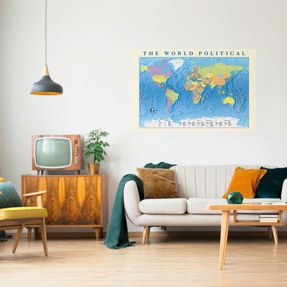 GLOBAL POLITISK TAPESTRY [EN] Dra av och klistra horisontell poster