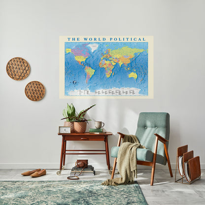 GLOBAL POLITISK TAPESTRY [EN] Dra av och klistra horisontell poster