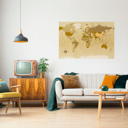 UNSUNG GEOGRAPHIES horisontell affisch med självhäftande text