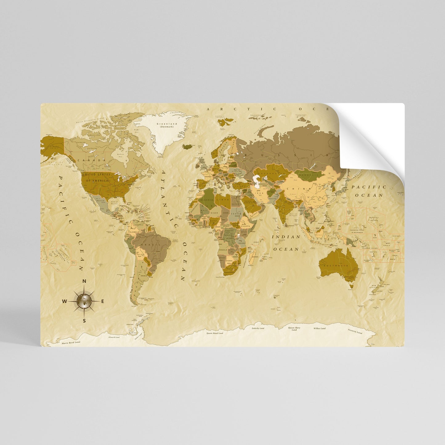 UNSUNG GEOGRAPHIES horisontell affisch med självhäftande text