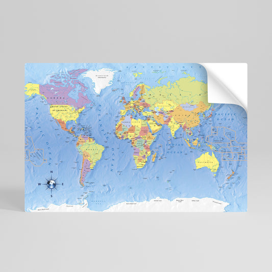 MAPPING OUR PLANET [EN] Peel and Stick Horizontal Poster