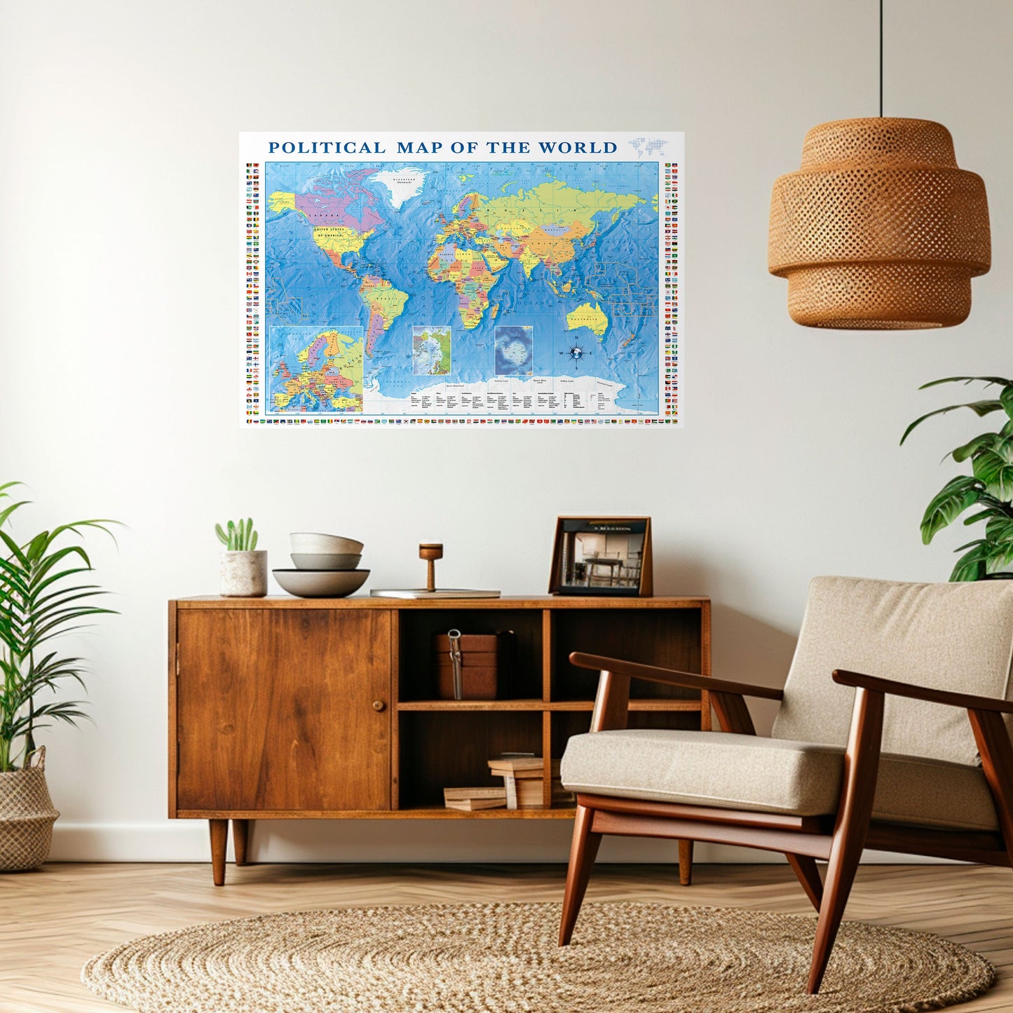 BORDERS AND BEYOND Peel and Stick Horizontal Poster