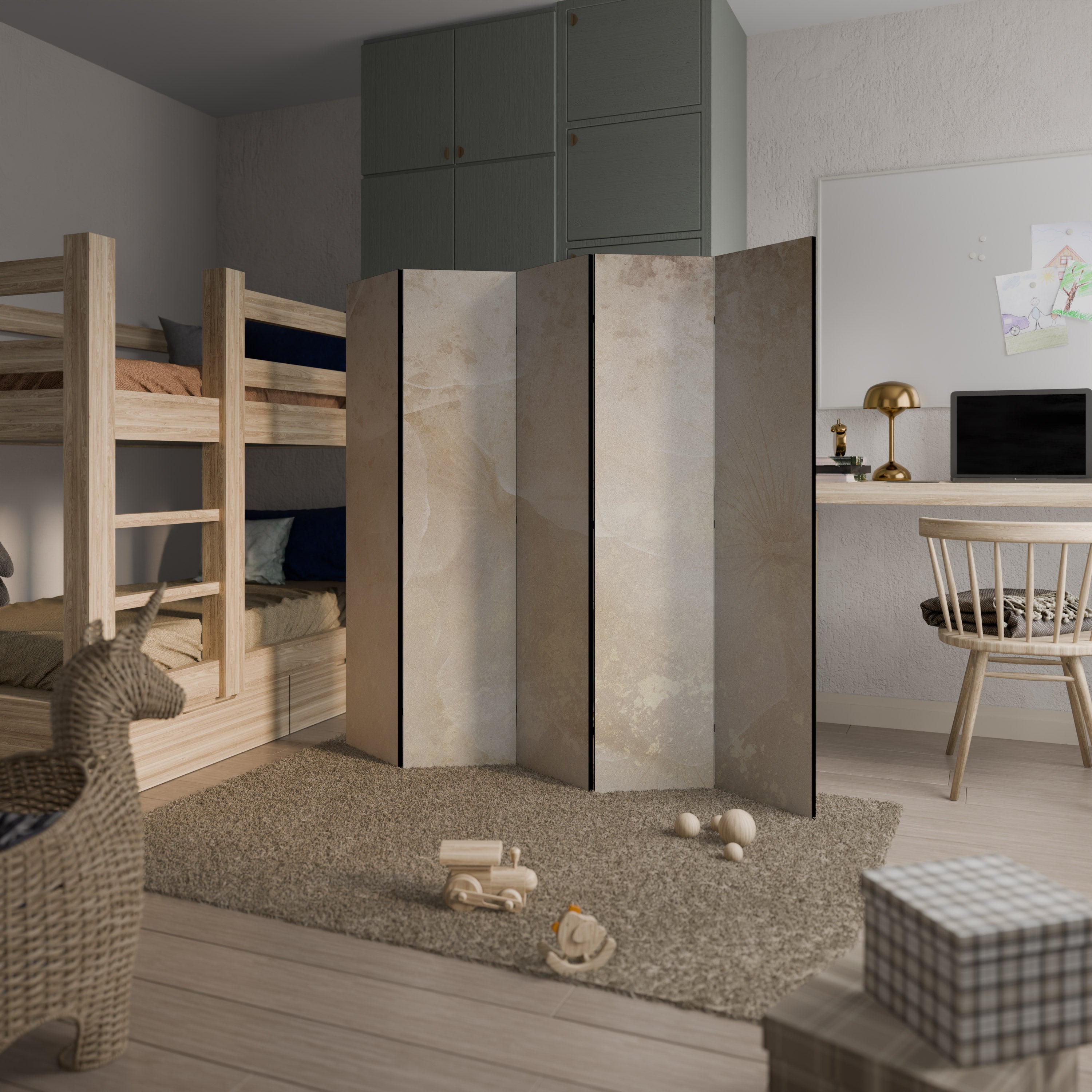 Rumsavdelare med 5 paneler, WHISPERING PETALS