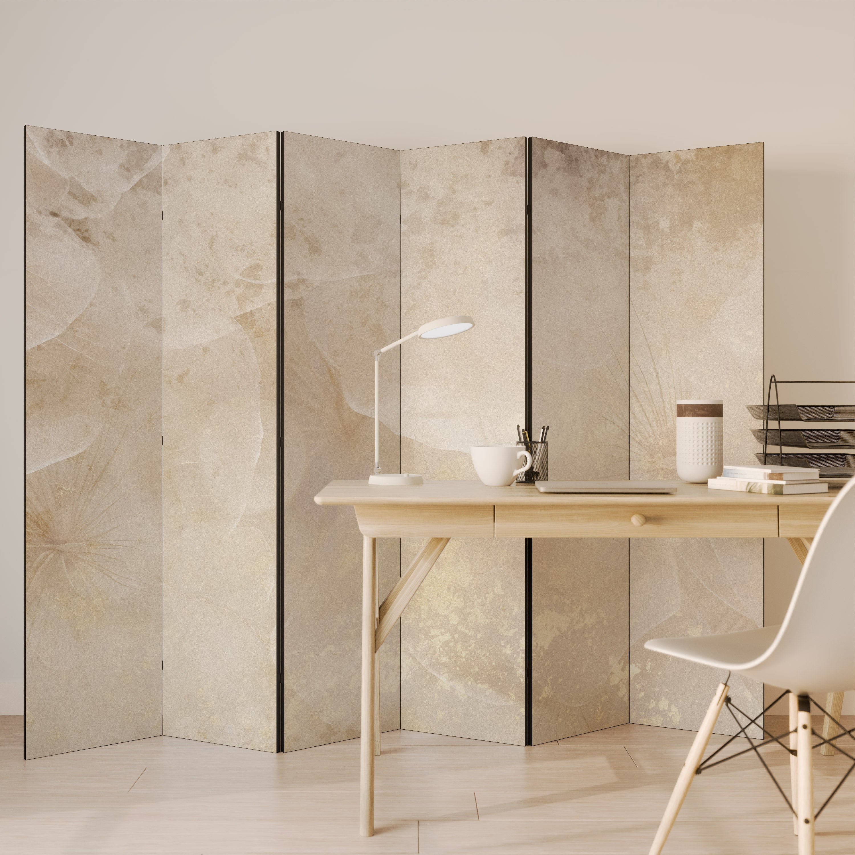 Rumsavdelare med 6 paneler, WHISPERING PETALS