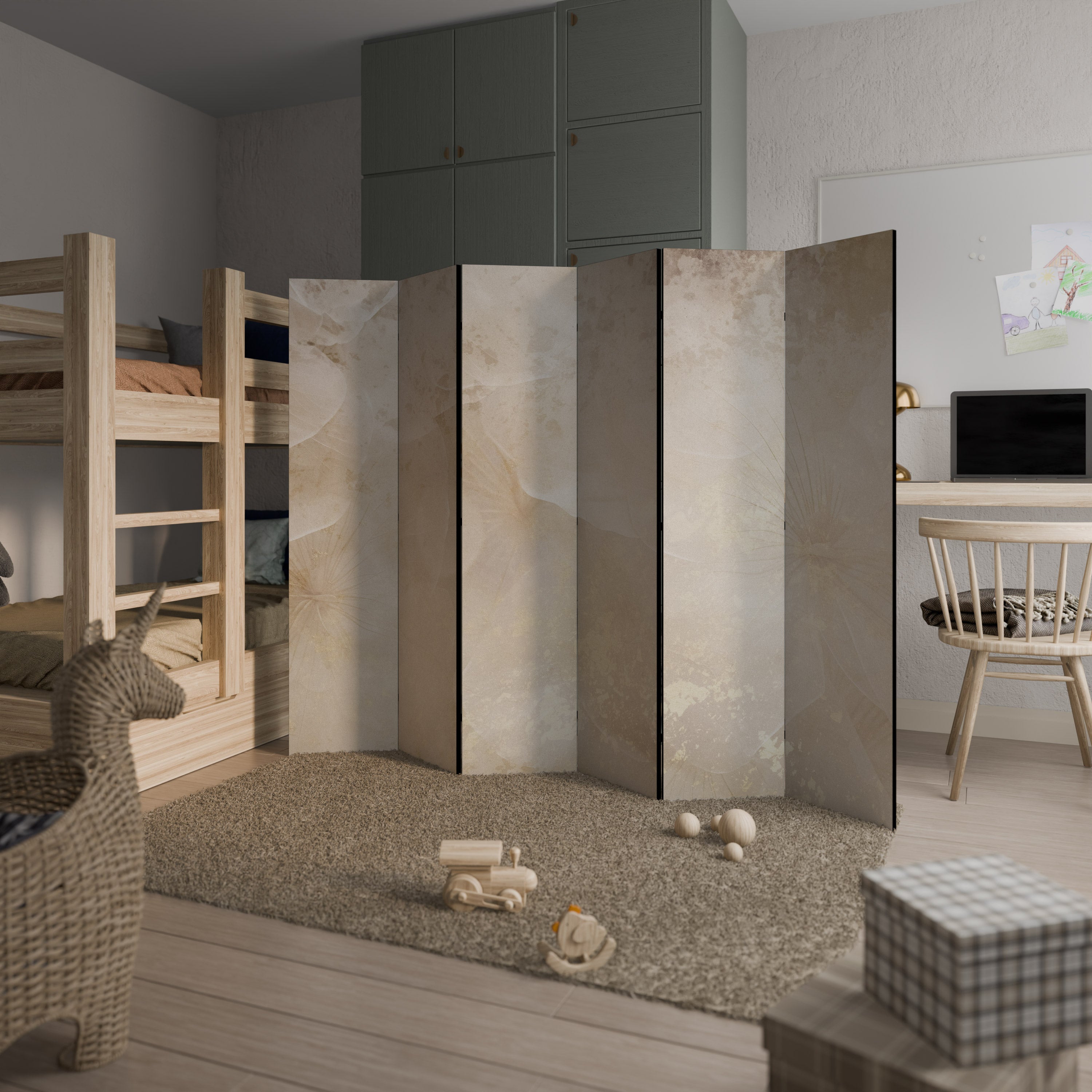 Rumsavdelare med 6 paneler, WHISPERING PETALS