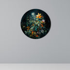 NOCTURNAL FLOWERS Round Wall Art