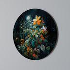 NOCTURNAL FLOWERS Round Wall Art