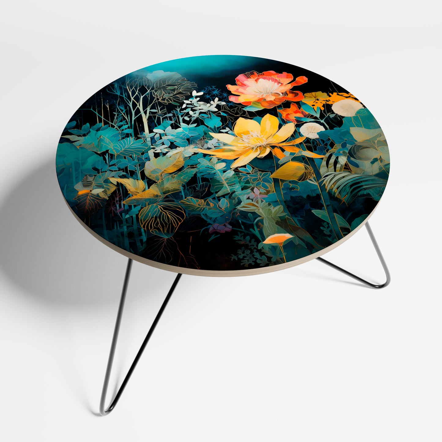 MIDNIGHT FLOWERS Large Coffee Table