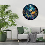 LUNAR FLOWERS Round Wall Art